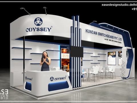 Exhibition Stand 9x3 2Sides D1V1 Modèle 3D