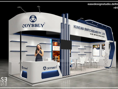 Стенд выставочный 9х3 2-сторонний D1V1 3D Модель