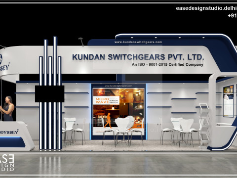 Exhibition Stand 9x3 2Sides D1V1 Model 3D