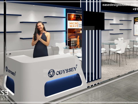 Exhibition Stand 9x3 2Sides D1V1 Model 3D