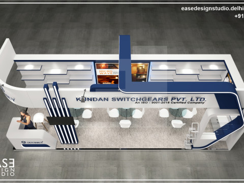 Exhibition Stand 9x3 2Sides D1V1 Model 3D