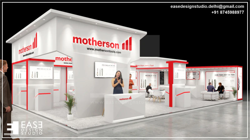 Exhibition Stand 13x8 2Sides D1V1 3D Model .c4d .max .obj .3ds .fbx .stl .blend 