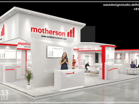 Exhibition Stand 13x8 2Sides D1V1 3D Model