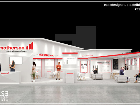 Exhibition Stand 13x8 2Sides D1V1 Model 3D