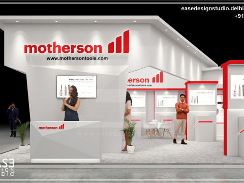 Exhibition Stand 13x8 2Sides D1V1 Model 3D