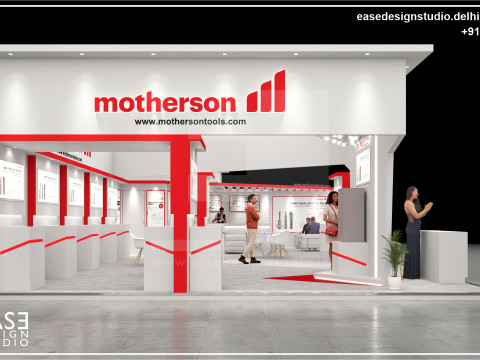 Exhibition Stand 13x8 2Sides D1V1 Model 3D