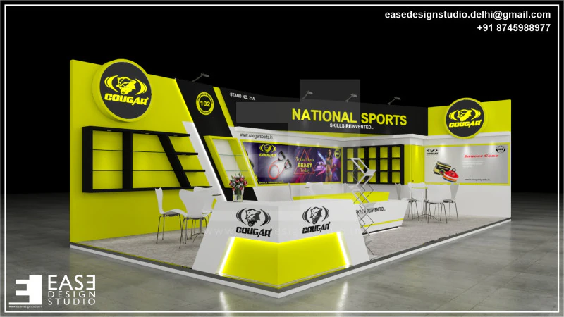 Exhibition Stand 10x5 2Sides D1V1 3D Model .c4d .max .obj .3ds .fbx .stl .blend 