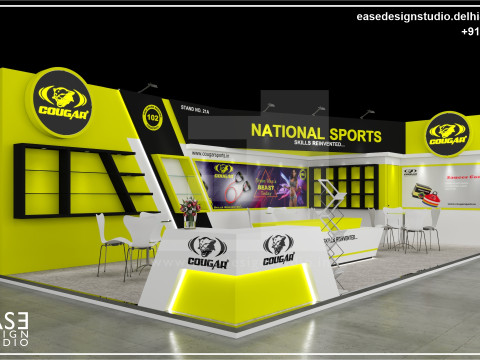 Exhibition Stand 10x5 2Sides D1V1 3D 모델