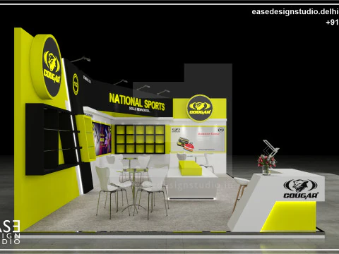 Exhibition Stand 10x5 2Sides D1V1 3D Model