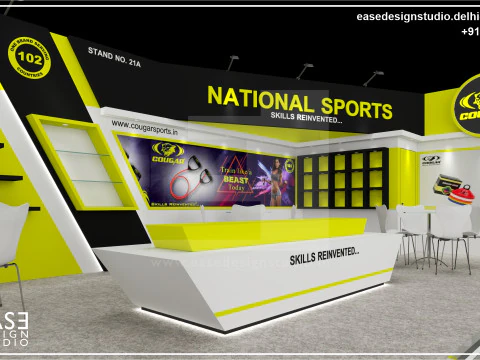 Exhibition Stand 10x5 2Sides D1V1 3D Model