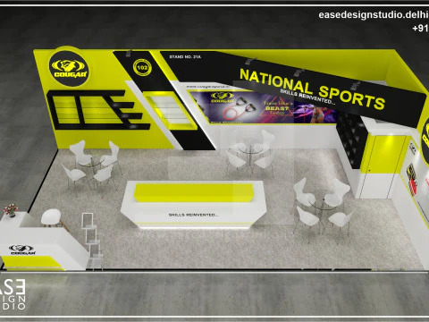 Exhibition Stand 10x5 2Sides D1V1 3D Model