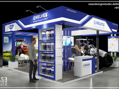 Exhibition Stand 6x6 3Sides D6V1 Modelo 3D