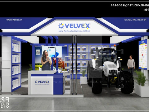 Exhibition Stand 6x6 3Sides D6V1 3D Model