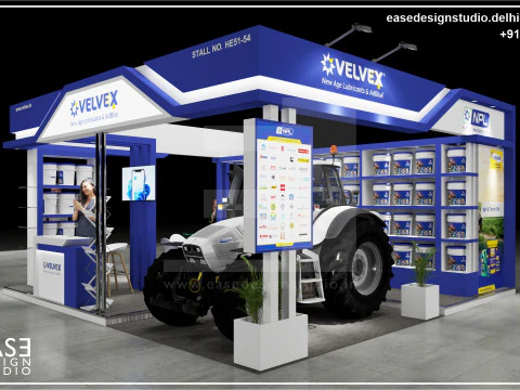 Exhibition Stand 6x6 3Sides D6V1 3D Model
