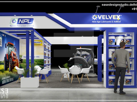 Exhibition Stand 6x6 3Sides D6V1 3D Model