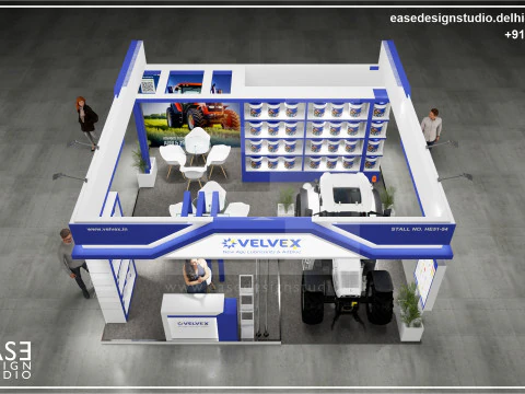 Exhibition Stand 6x6 3Sides D6V1 3D Model