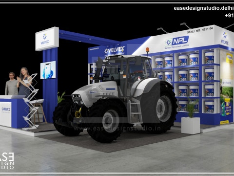 Exhibition Stand 6x6 3Sides D7V1 Modello 3D