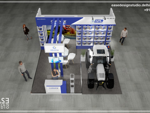 Exhibition Stand 6x6 3Sides D7V1 3Dモデル