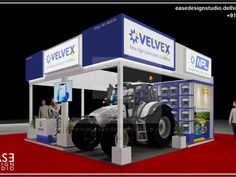 Стенд выставочный 6х6 3Стор. D8V1 3D Модель