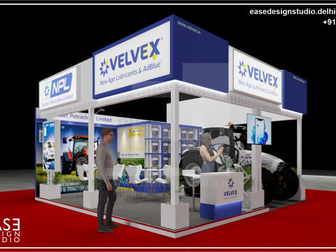 Exhibition Stand 6x6 3Sides D8V1 Model 3D