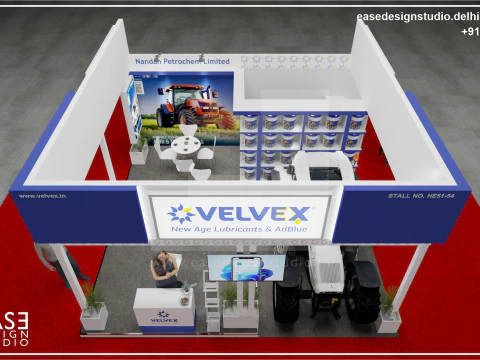 Exhibition Stand 6x6 3Sides D8V1 3D Model