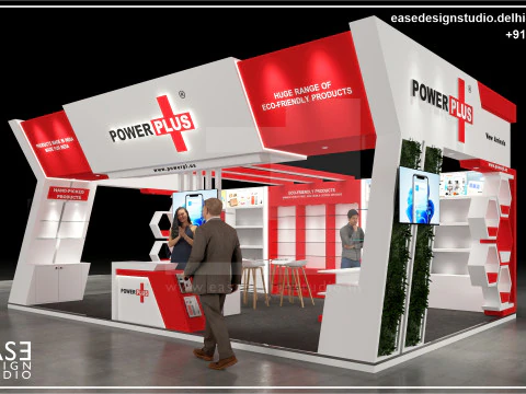 Стенд выставочный 8х5 3стор. D1V1 3D Модель