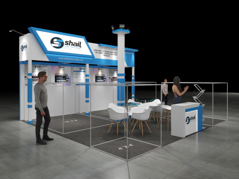 Стенд выставочный 6х6 3стор. D9V1 3D Модель