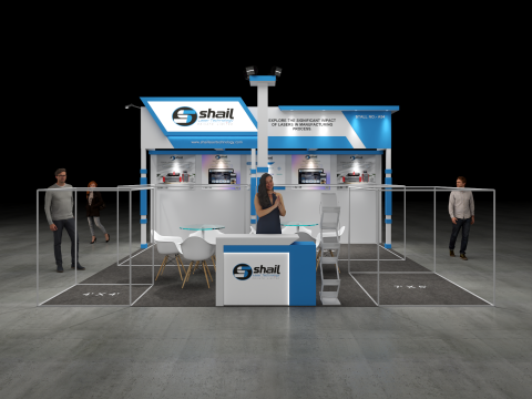 Exhibition Stand 6x6 3Sides D9V1 3D Модель