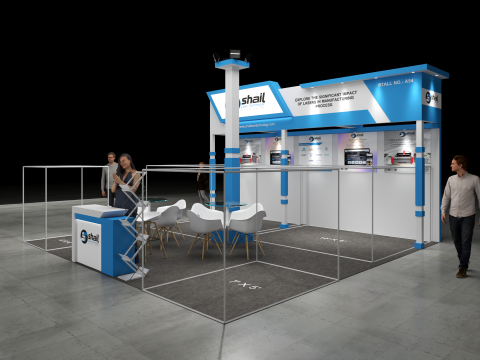 Exhibition Stand 6x6 3Sides D9V1 3D Модель