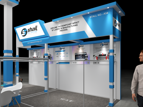 Exhibition Stand 6x6 3Sides D9V1 3D Модель