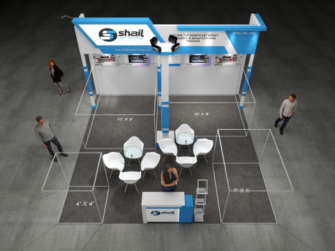 Exhibition Stand 6x6 3Sides D9V1 3D Модель