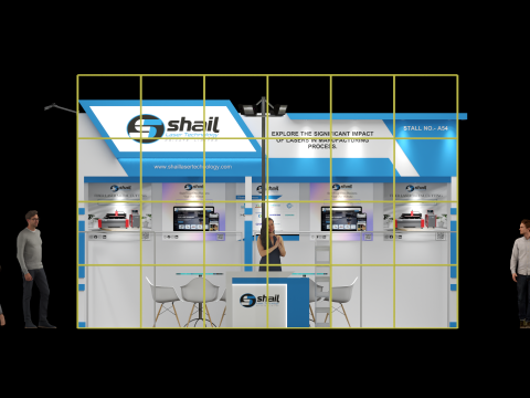 Exhibition Stand 6x6 3Sides D9V1 3D Модель