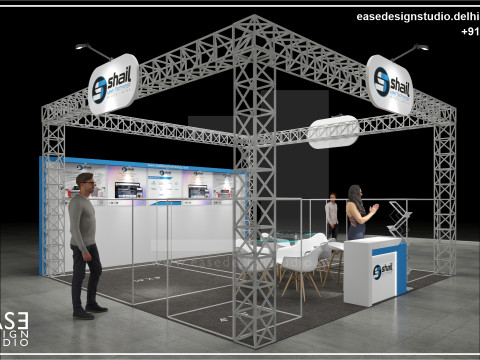 Exhibition Stand 6x6 3Sides D10V1 3D Модель