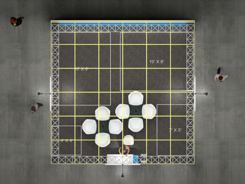 Exhibition Stand 6x6 3Sides D10V1 3Dモデル
