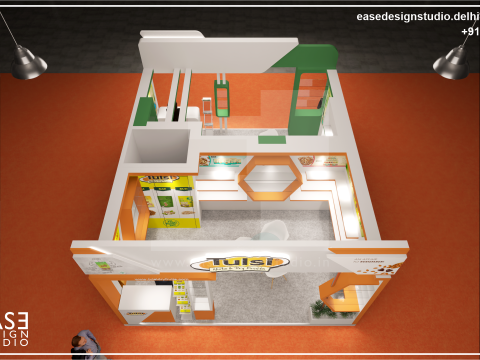 Exhibition Stand 6x5 2Sides D3V1 Modello 3D