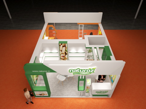 Exhibition Stand 6x5 2Sides D3V1 3D Модель