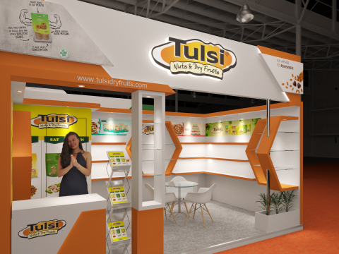Exhibition Stand 6x5 2Sides D3V1 3D Модель