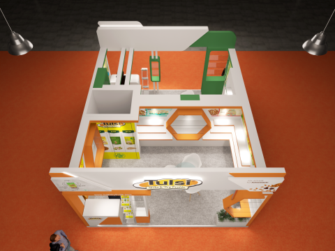 Exhibition Stand 6x5 2Sides D3V1 3D Модель