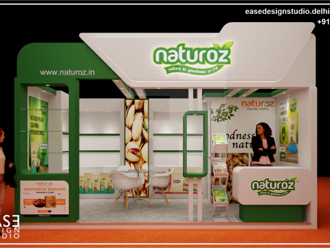 Exhibition Stand 5x3 1Side D1V1 3D Model