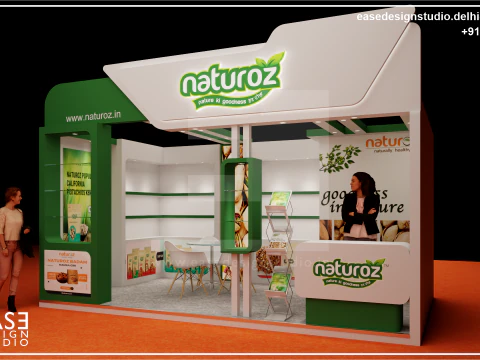 Exhibition Stand 5x3 1Side D1V1 3D Model
