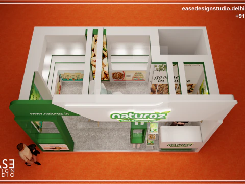 Exhibition Stand 5x3 1Side D1V1 3D Model