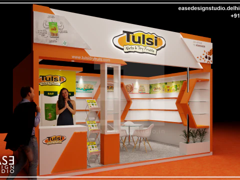 Stand Pameran 5x3 1Sisi D2V1 Model 3D