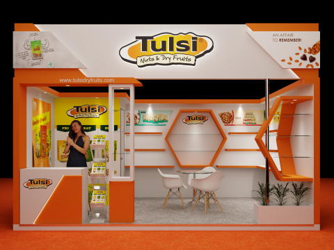 Exhibition Stand 5x3 1Side D2V1 3D 모델
