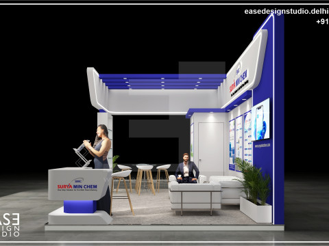 Exhibition Stand 6x4 3Sides D2V1 3D 모델