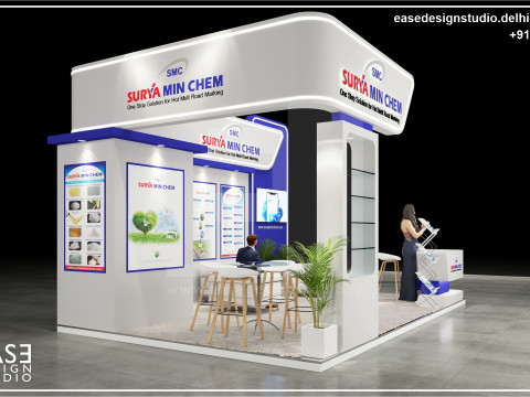 Exhibition Stand 6x4 3Sides D2V1 3D 모델