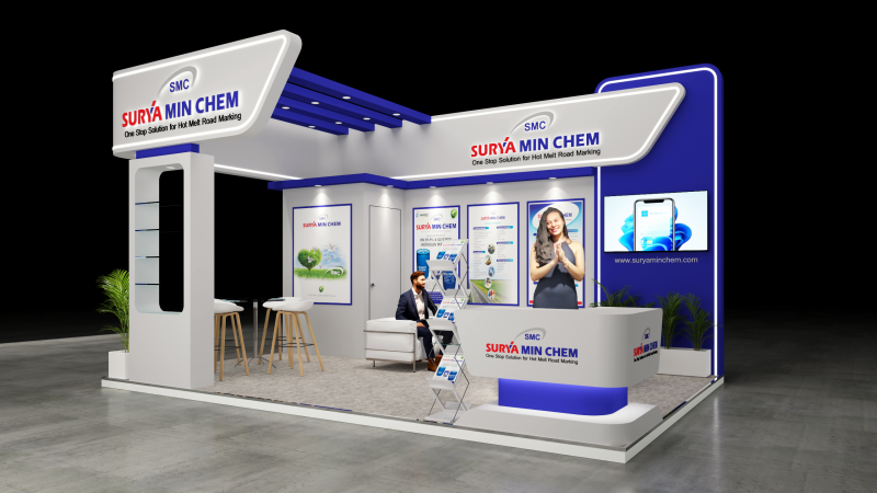 Exhibition Stand 6x4 3Sides D2V1 Modello 3D .c4d .max .obj .3ds .fbx .stl .blend 