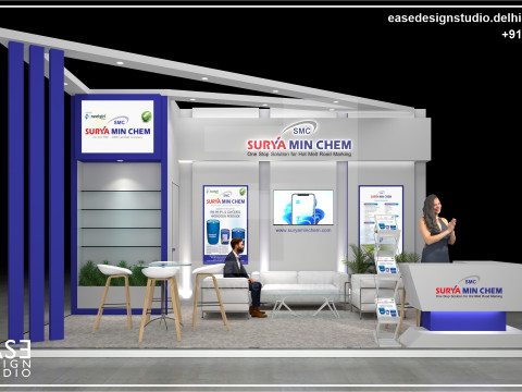 Exhibition Stand 6x4 3Sides D3V1 Modello 3D