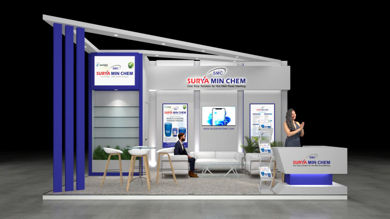 Exhibition Stand 6x4 3Sides D3V1 3D Model .c4d .max .obj .3ds .fbx .stl .blend 