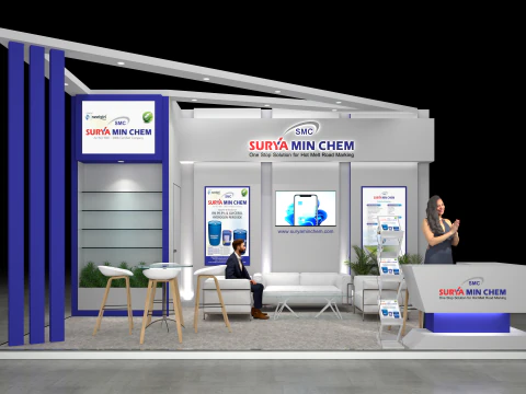 Beursstand 6x4 3Zijden D3V1 3D Model