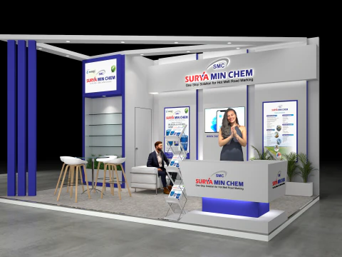 Exhibition Stand 6x4 3Sides D3V1 3D Model